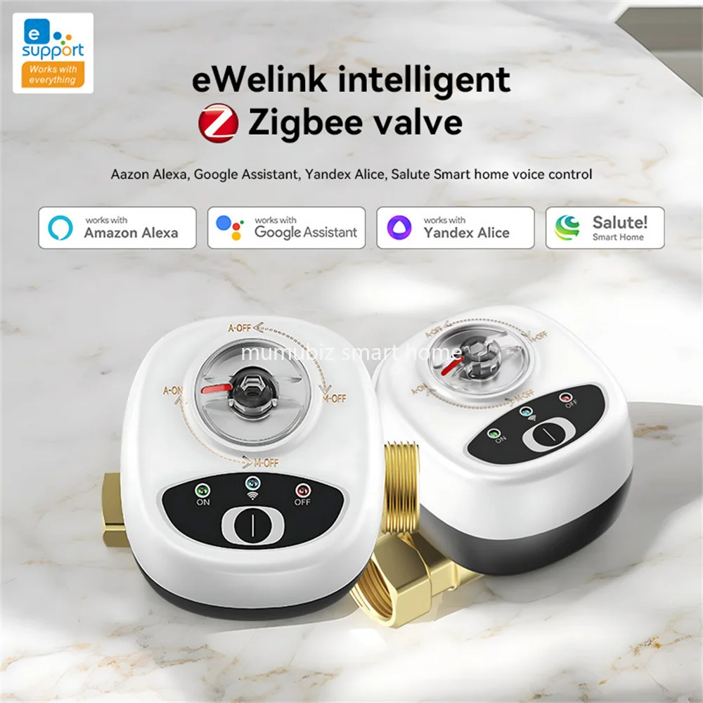 eWeLink Smart Zigbee Water Vavle For DN15/DN20/DN25 APP Wireless Control IP65 Waterproof Ball Valve Work with Alexa SmartThings