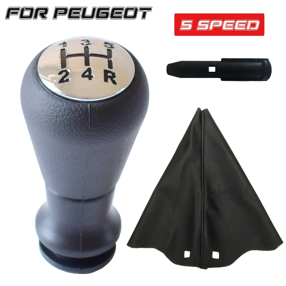 Leather Gear Shift Knob Gaiter Boot Cover for Peugeot 106 107 205 206 306 406 307 308 For Citroen Picasso C1 C2 C4 C5 Picasso