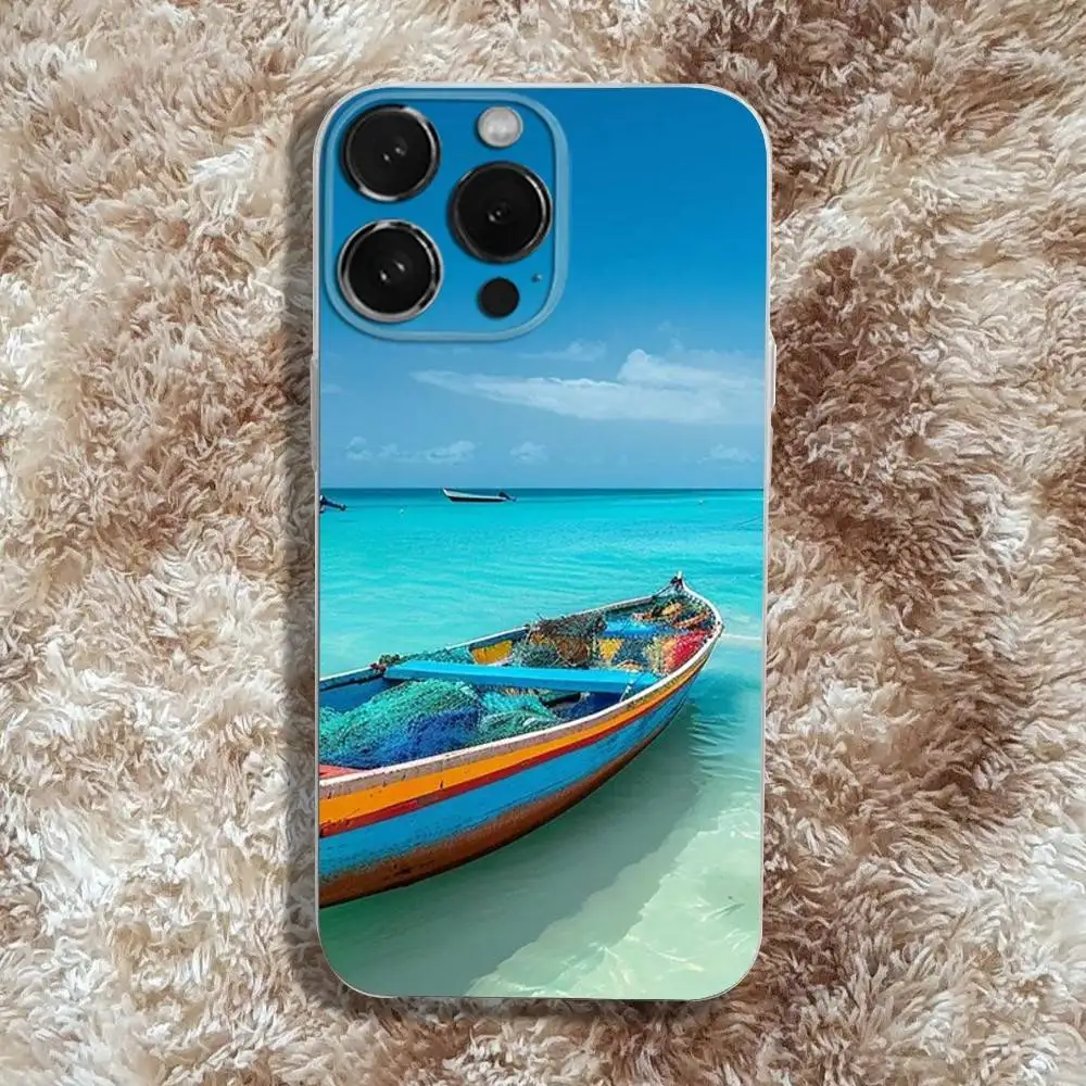 Cape Verde Aesthetics Phone Case For iPhone 17,16,15,14,13,12,11,Pro,Max,Plus,E,SE4,Air,Mini Transparent Cover