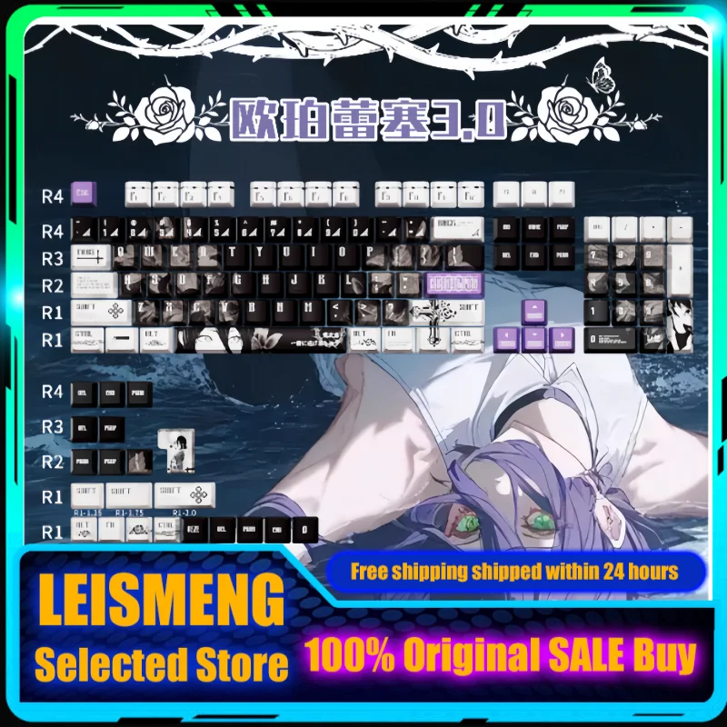 

Оригинальные колпачки для клавиш Renee, заводская термосублимированная механическая клавиатура из ПБТ, игровая клавиатура для ПК, коллекционные подарочные колпачки для клавиш