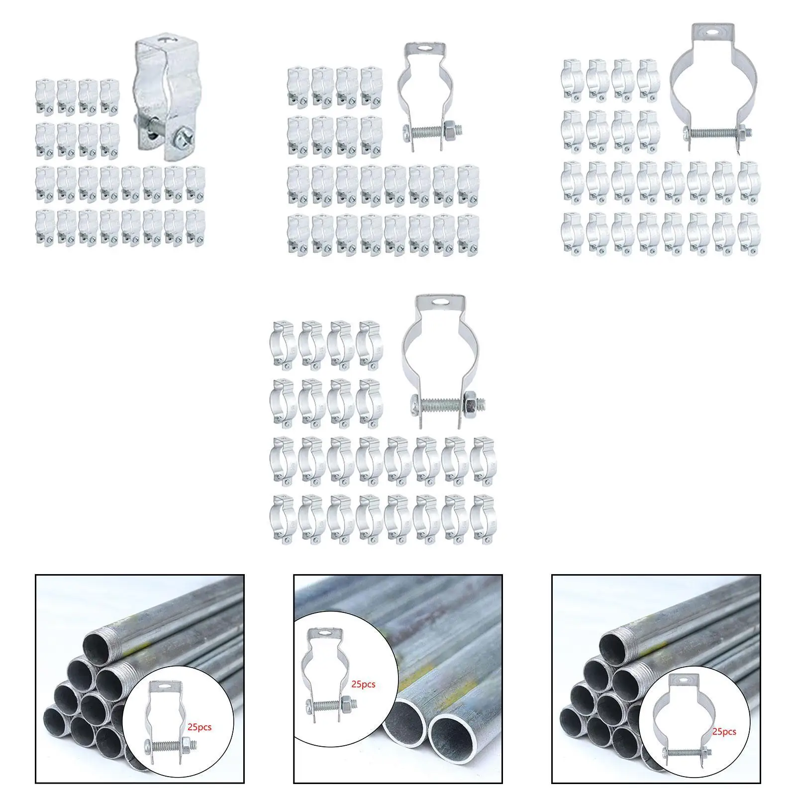 25 Pieces Galvanized Steel Conduit Hangers Rigid for Rigid Conduit Mounting to Surface Conduit Supports Professional