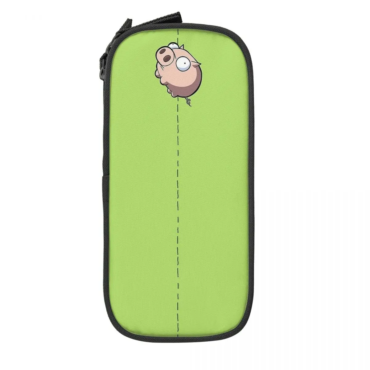 Invader Zim Gir Dib Green Cute Dib Robot Pencil Cases Fashion Pen Pencil Bags Student Big Capacity Office Zipper Pencilcases