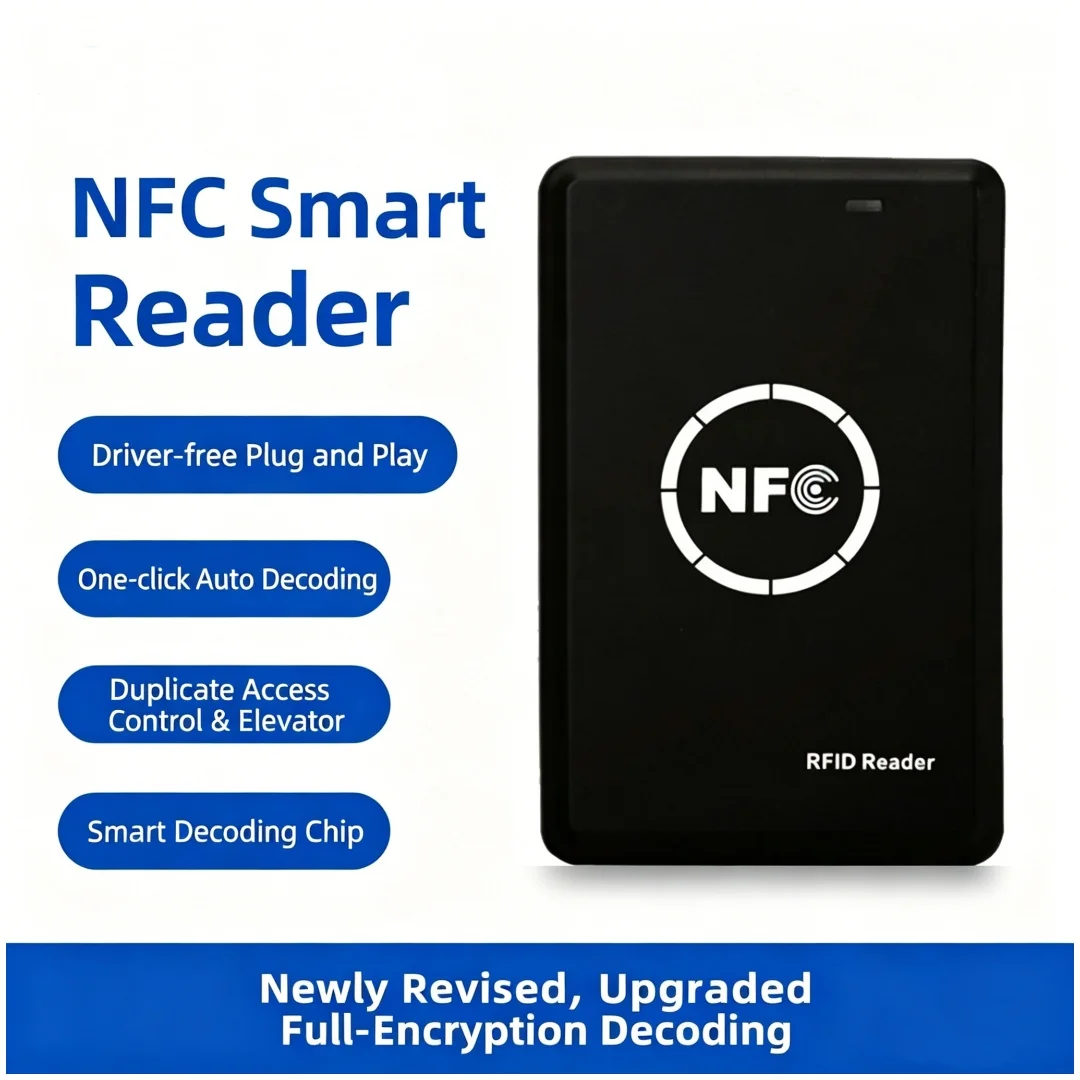 RFID Copier Duplicator 13.56mhz Key fob NFC Smart Card Reader Writer 125KHz Encrypted Programmer USB UID T5577 EM4305 Cards Tags