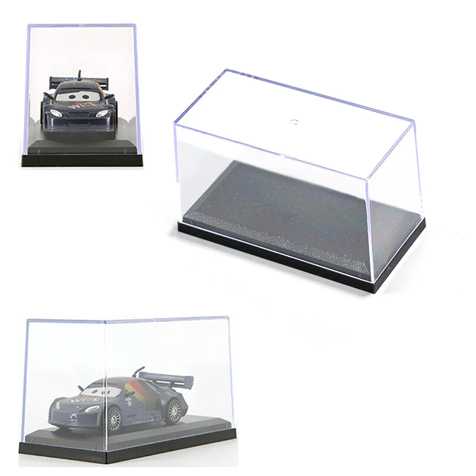 

New Acrylic Display Case For 1:64 Scale Car model with Black Base collection Box For Diecast Car toys display Box High Quality