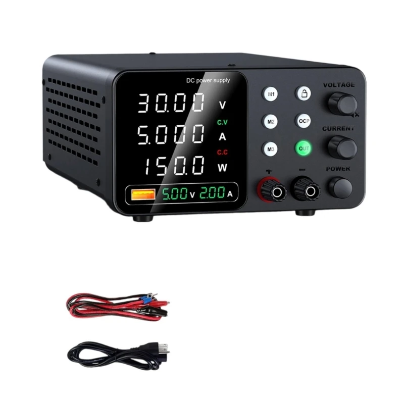 

4Digit Display 0 to 30V/60V/120V Adjustable Power Supply with Encoders and Storage Lock for EU Plug