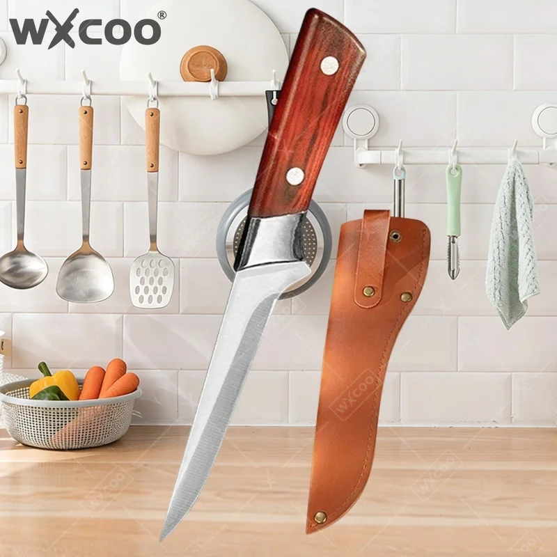 WXCOO Kitchen Knives Meat Fruit Vegetables Chef Knife Professional Hand Forged Boning Knife Fillet Fish Bone Stainless Steel