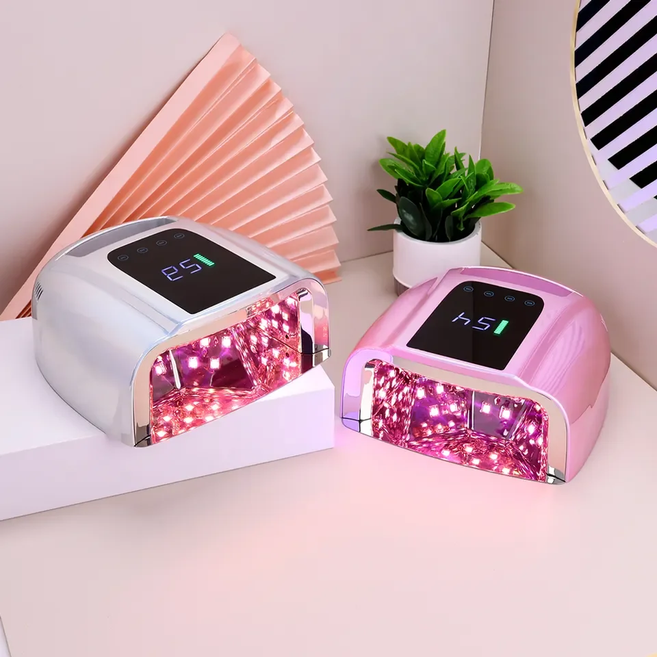 Professional Best Selling Pro Cure Rechargeable Cordless 96w Gel UV led Nail Lamp With Removable Base Design Nail Dryer Light