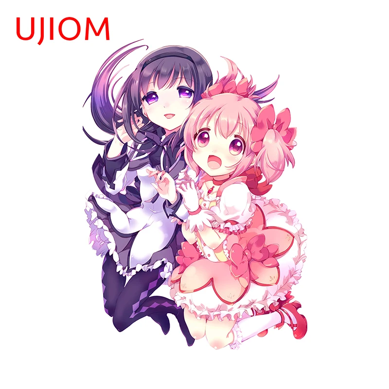 UJIOM For Cute Madoka Akemi Homura Wall Stickers Amusing Cartoon Two Girls Friendship Design Furniture Decals Nice House Decor