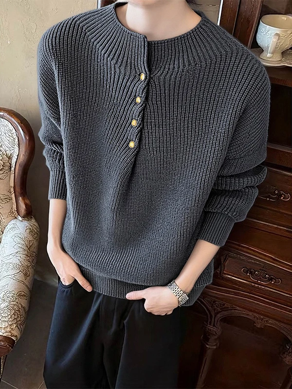 

Мужской осенне-зимний топ из мягкой полиэстеровой ткани American Deconstructed Irregular Knitwear: комфортный, с эффектом высокой плотности, для ношения под одеждой