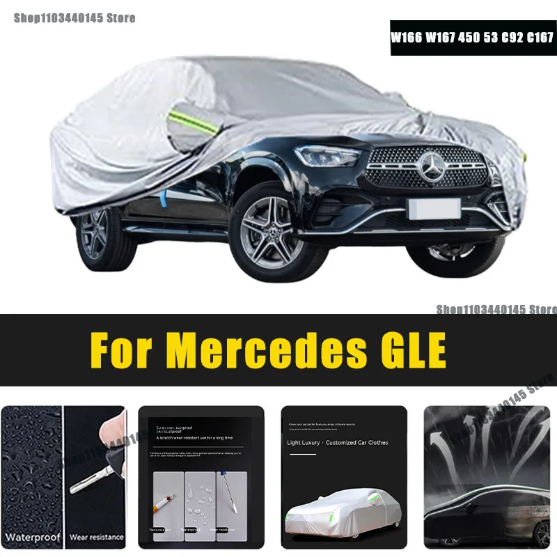 

Full Car Covers Outdoor Sun UV Protection Dust Rain Snow Oxford cover Protective For Mercedes GLE Accessories car umbrella