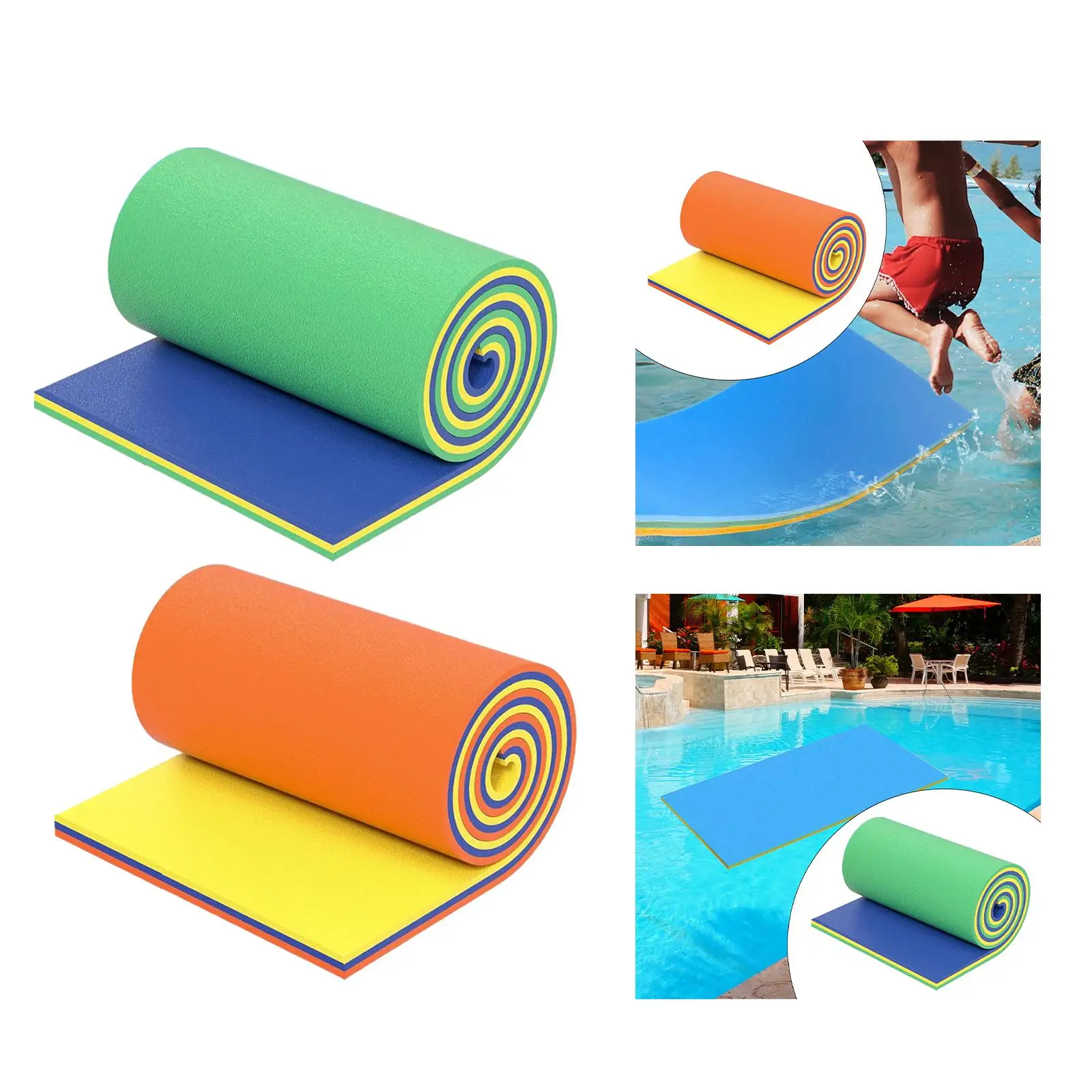 Float Water Mat Float Pad Soft Rolled up Foam Float Raft Drifting Mattress for Adults Beach Outside Boating Swimming Pool