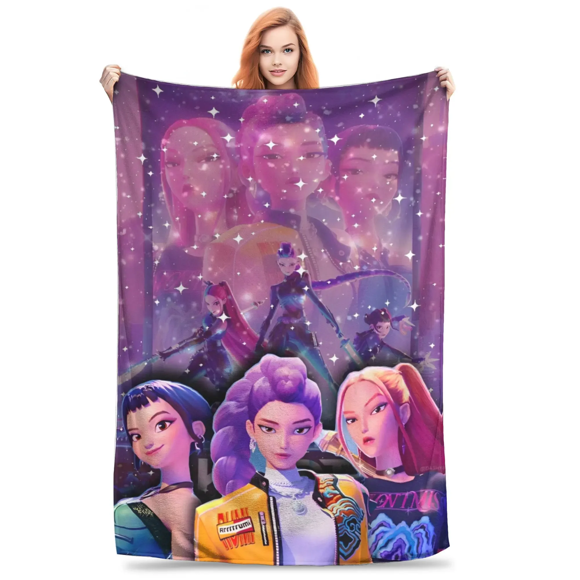 

Kpop Demon Hunters Huntrix Movie Ultra Soft Throw Blanket for Couch Multisize Bedding Throws x Inch