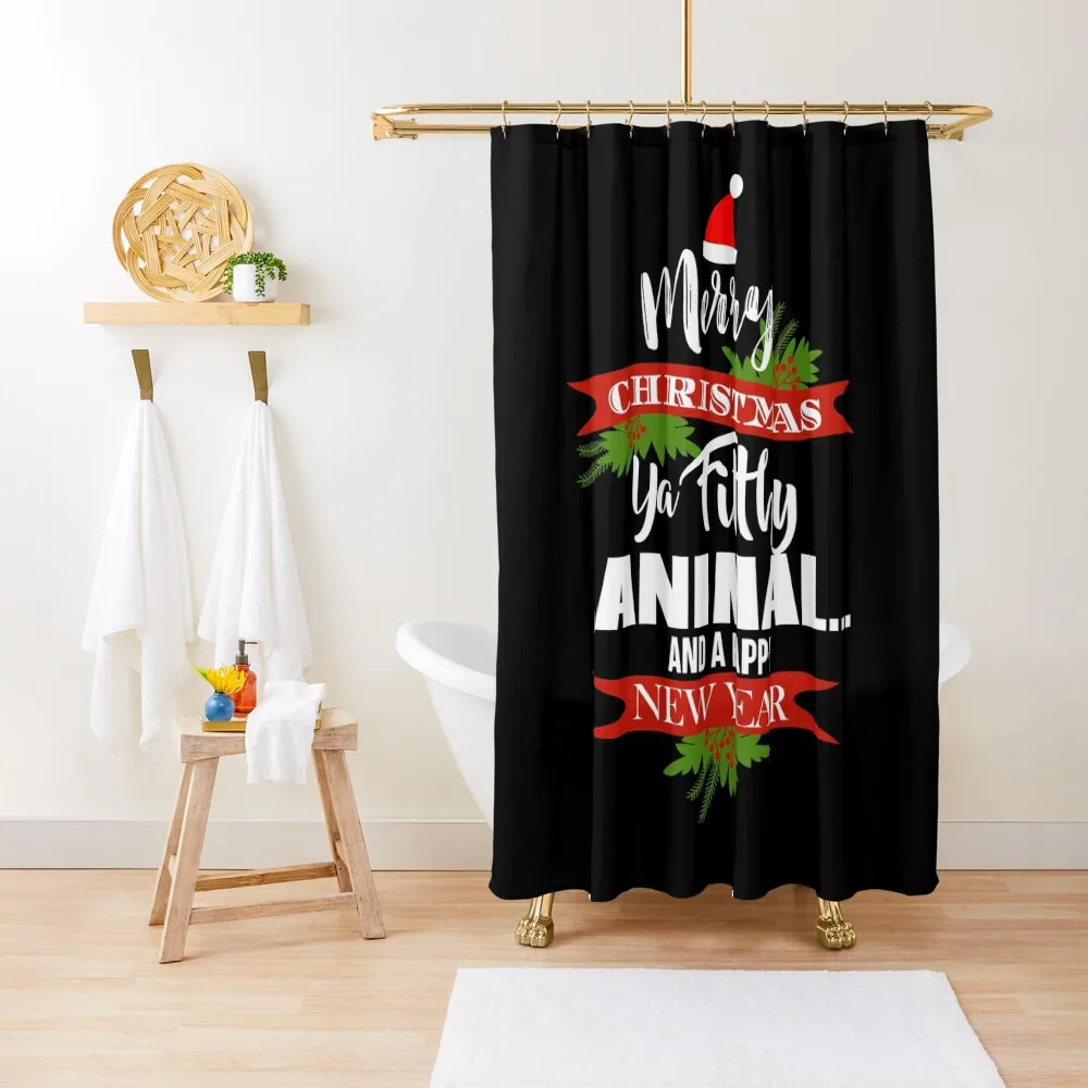 

Merry Christmas Ya Filthy Animal Shower Curtain Set For Bathroom Waterproof Shower In The Bathroom Curtain