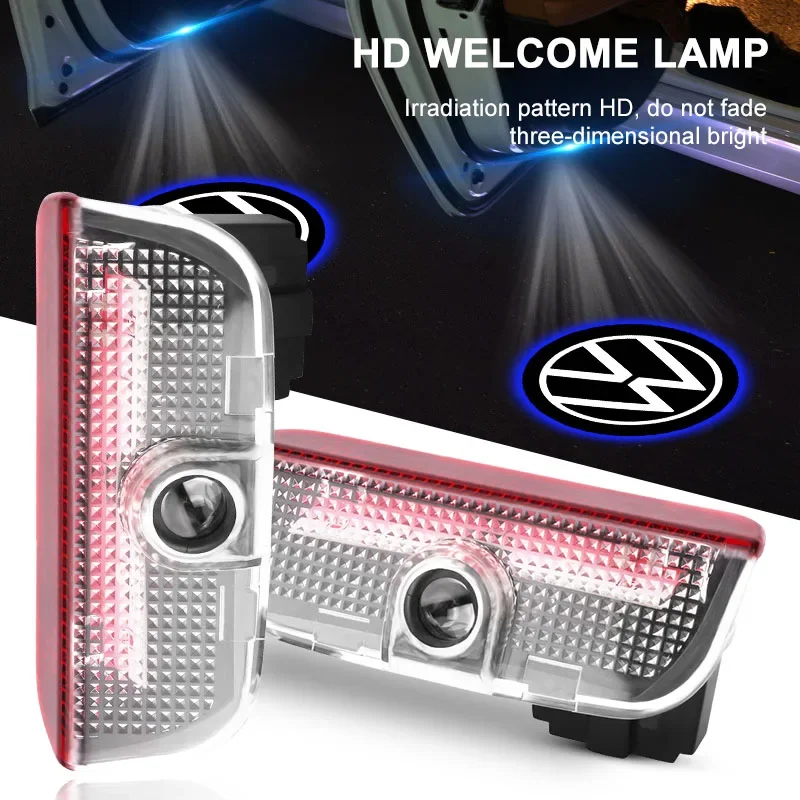 2 Stück Willkommenslicht Autotür-Projektorlampen Zubehör für VW CC Polo Golf 4 5 6 7 MK7 MK5 MK4 MK6 Transporter – Detail 1