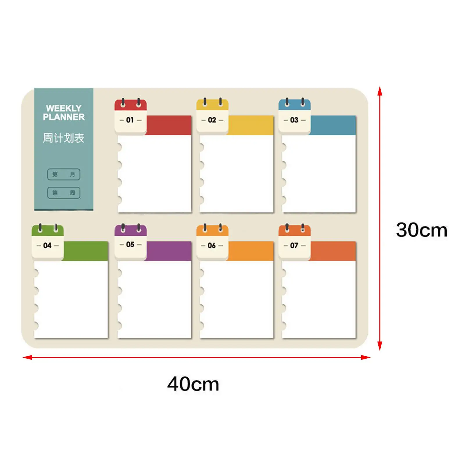 Refrigerator Decoration White Board Calendar Memo Planning Board Suction Self