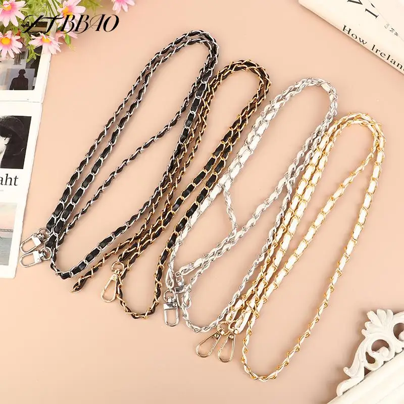 120cm Purse Chain Strap Crossbody Handbag Chains Replacement Leather Shoulder Bag Chain Straps Diy Women Girl Bag Part Accessory