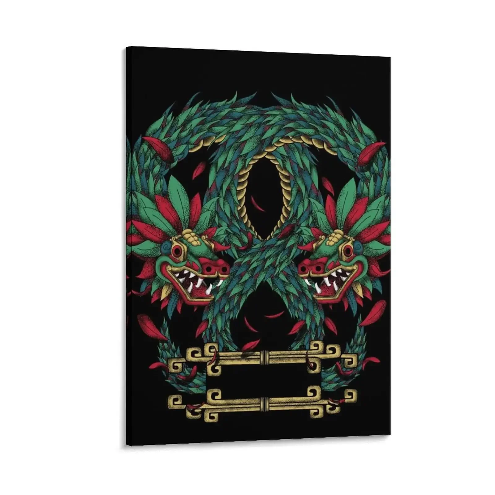 

quetzalcoatl aztec snake Canvas Painting home decor aesthetic room Bedroom deco