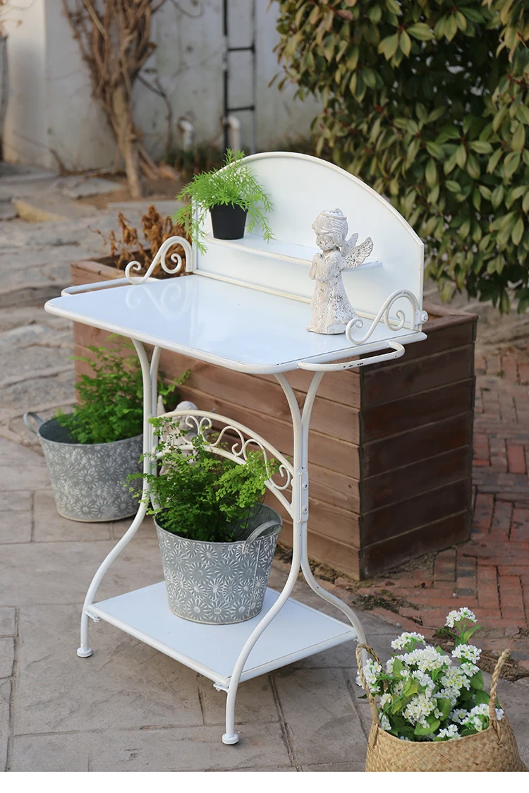 Creative  Iron Flower Stand for Garden Furniture Table Balcony Yard Patio Storage Decoration