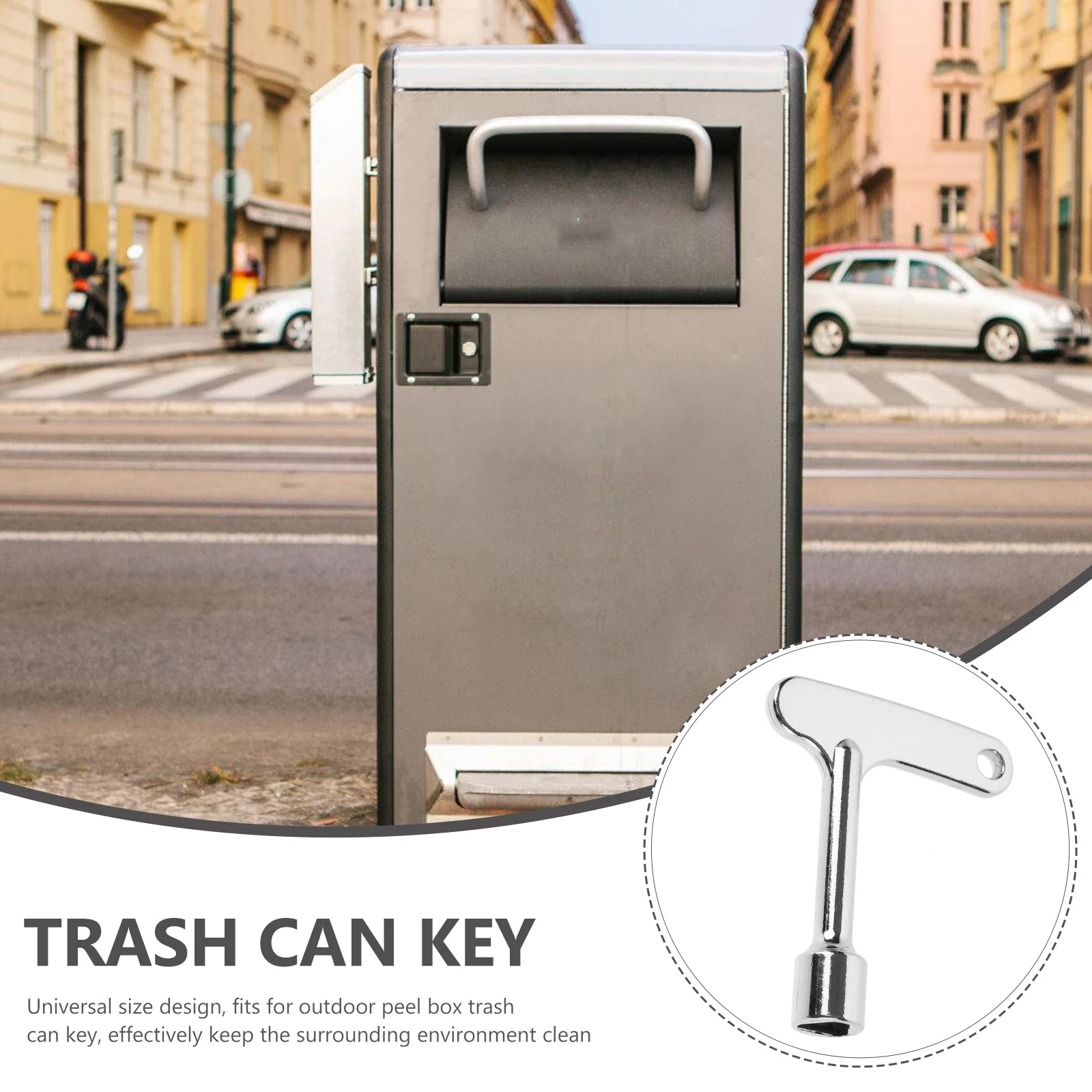 

2 Pcs Trash Can Key for Waste Bin Garbage Lock Compartment Keys Box Rubbish Lid Alloy Baby