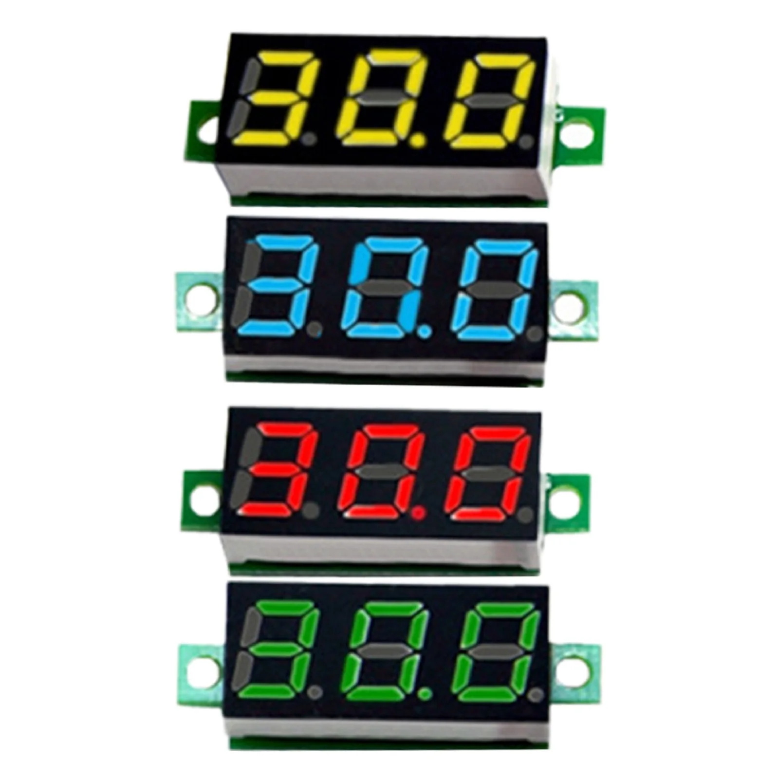 0.28-inch LED Minimun Digital Voltmeter DC2.5-40V Reverse Connection Protection 2.5-40V/2.6-40V/ 3.2-40V DC Voltage Table