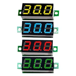 0.28-inch LED Minimun Digital Voltmeter DC2.5-40V Reverse Connection Protection 2.5-40V/2.6-40V/ 3.2-40V DC Voltage Table