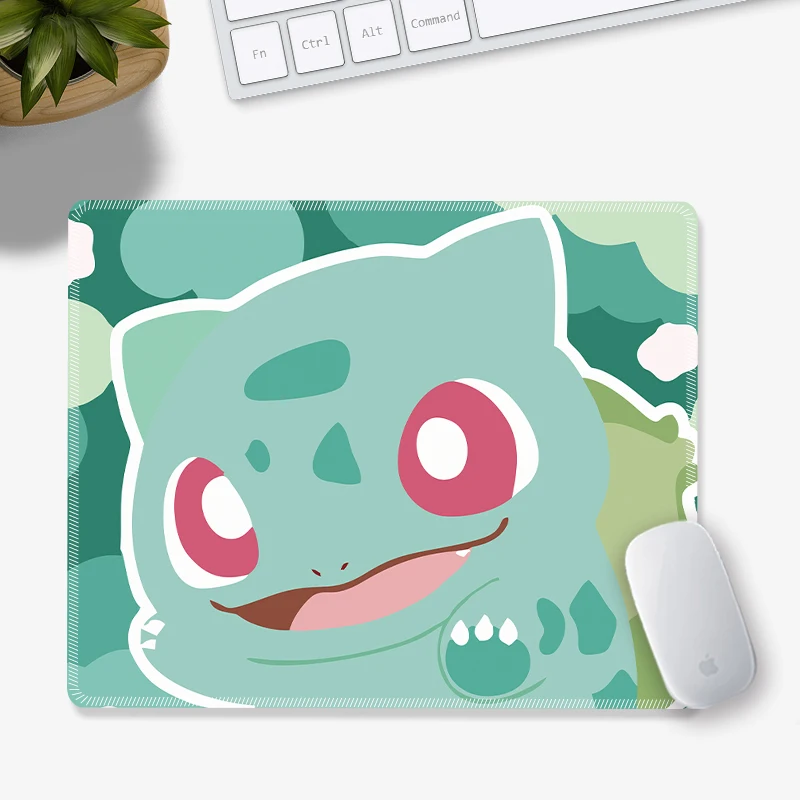 Children's Anime PU Leather Mouse Pad  Duck Mouse Pad Small Pokémon Squirtle Dragon Desk Pad Non-Slip Edge Lock Office Supplies view 4