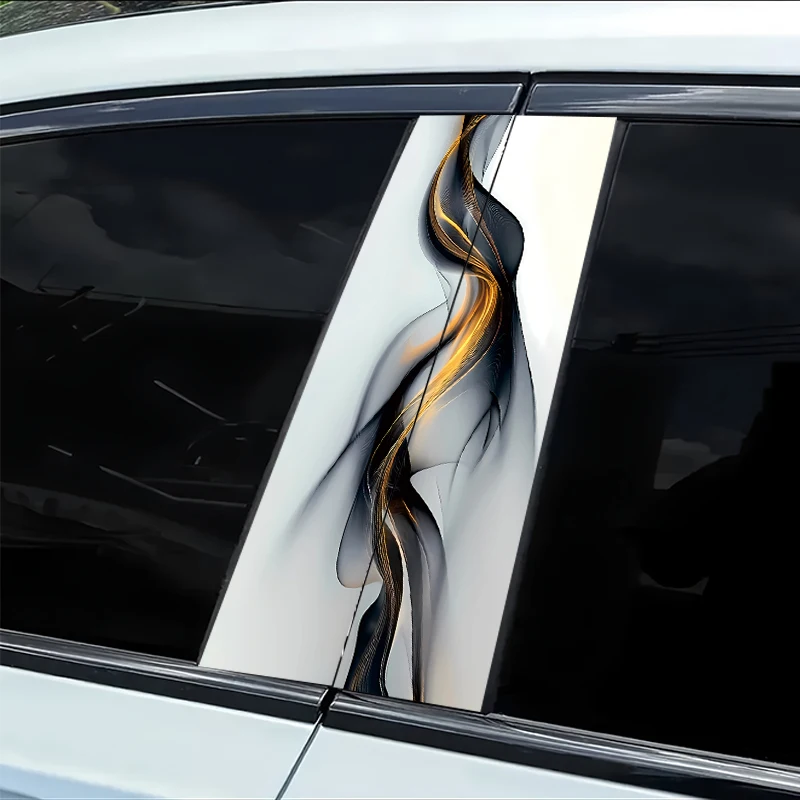 

2 pieces of car B-pillar stickers Streamline Vinyl protective film