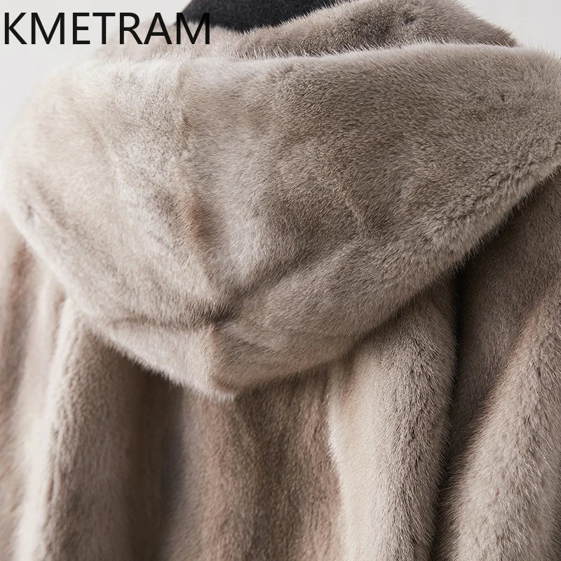 100% jaqueta de pele de vison inteira mulher luxo comprimento médio casaco de pele real com capuz roupas de inverno para mulheres jaquetas peludas 2025 шу omega