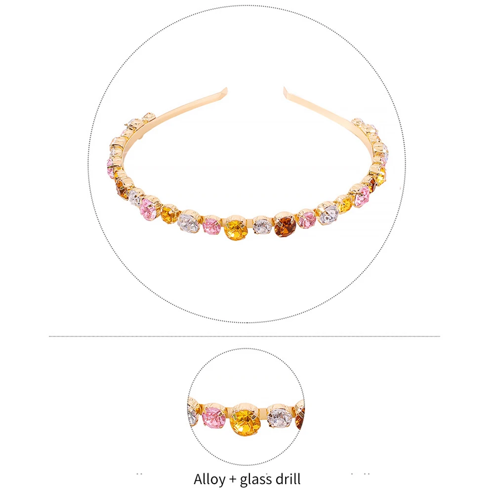 

Rhinestone Hair Hoop Women Headband Fashion Headgear Decoration Durable Long Lasting Hair Care Styling Accessories Gift