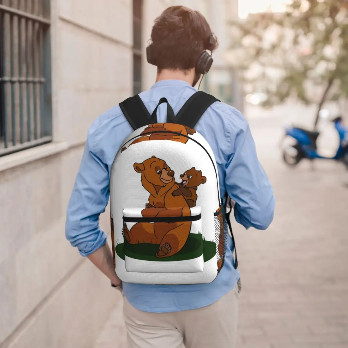 

Brother Bear Backpack Boys Girls BookBag Children School Bag Laptop Shoulder Bags for Men Women