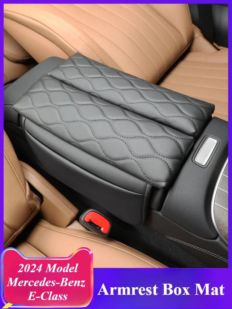 

For 2024 Mercedes-Benz E-Class E260L E300L Center Console Armrest Box Cover Pad Protection Mat Car Interior Anti-Scratch Cushion