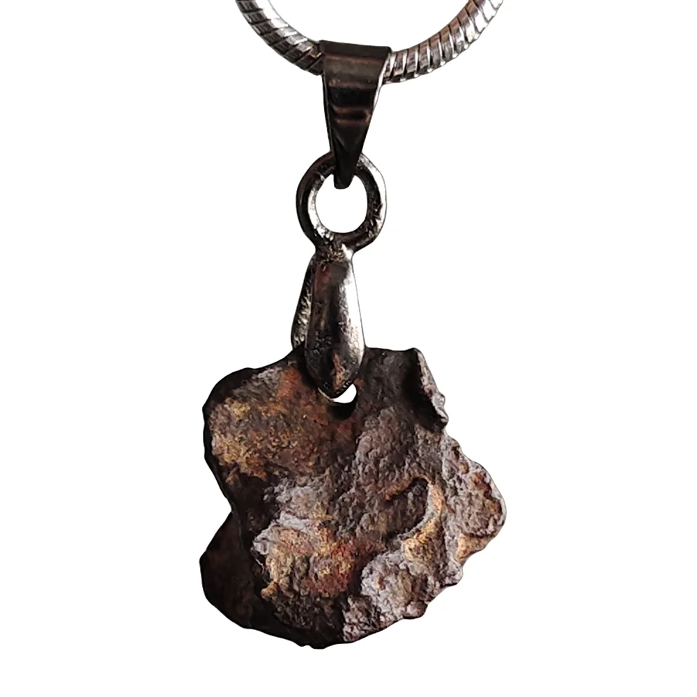 

Camille Iron meteorite pendant Gebel Camille natural meteorite material Iron meteorite specimen - CD176