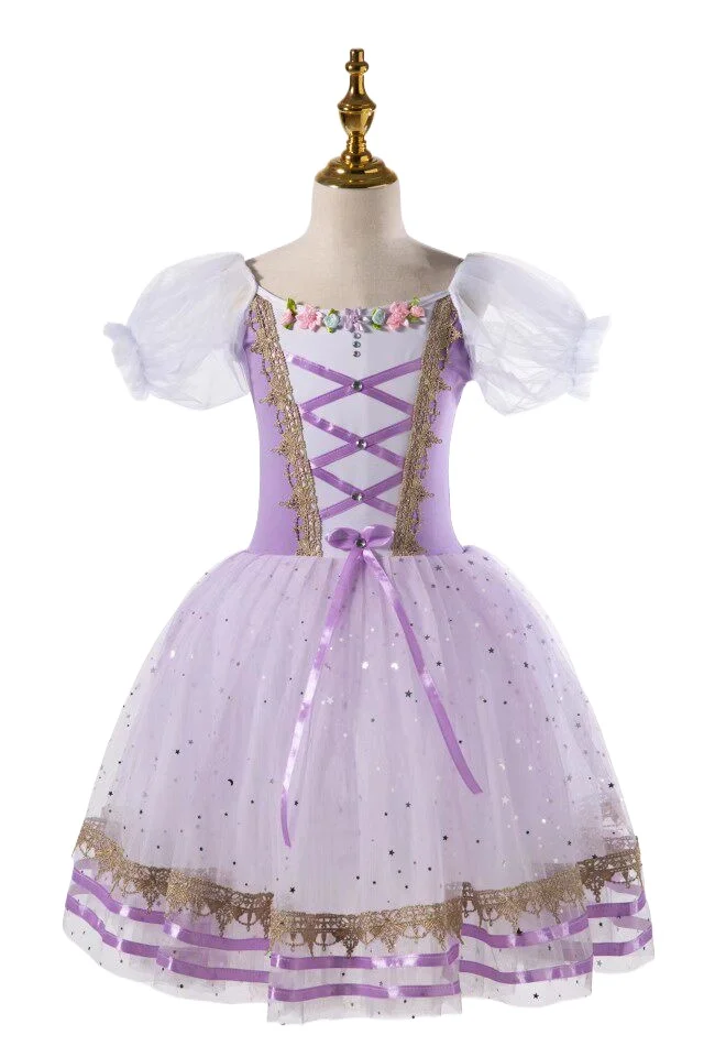 

Детский балетный костюм-пачка Gisele для профессиональных соревнований, цвет сиреневый