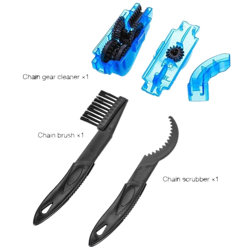 Portable Bicycle Chain Cleaner Bike Brushes Scrubber Wash Tool Mountain Cycling Cleaning Kit Outdoor Accessory