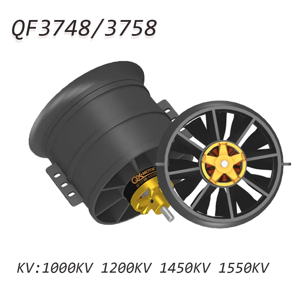 QX-MOTOR QF3748/3758 CW CCW 90mm EDF Brushless Motor 1000KV 1200KV 1450KV 1550KV For DIY RC Airplanes Toy Parts