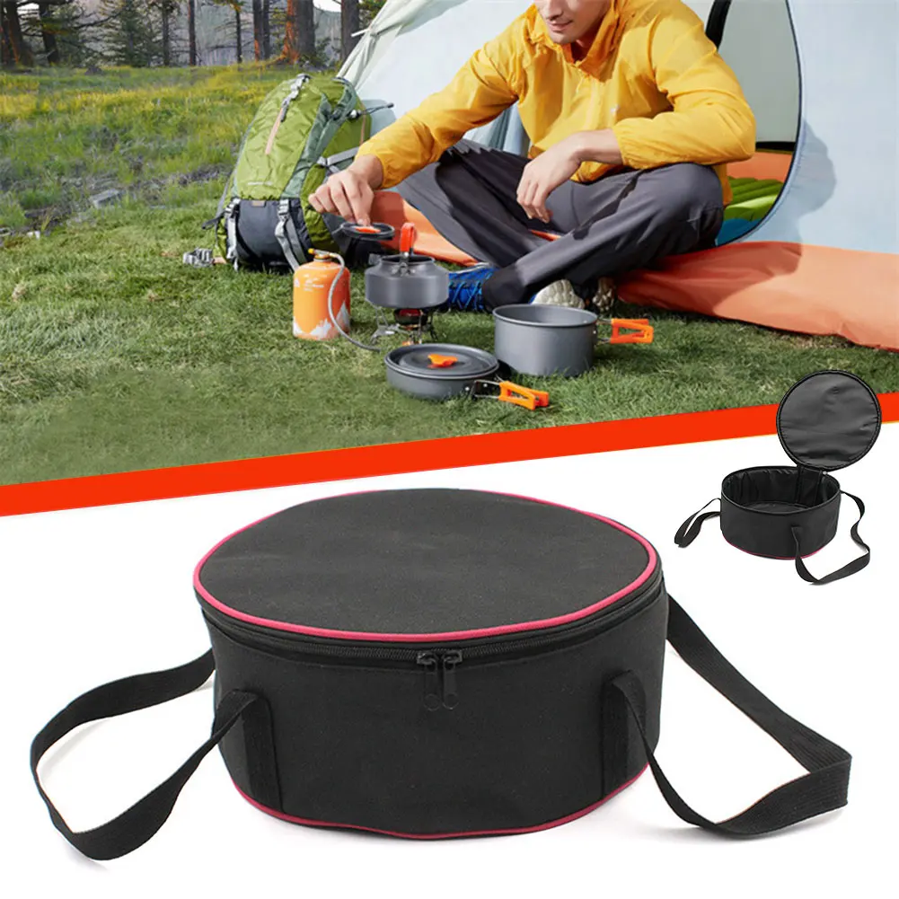 Camping Storage Handbag Portable Cookware Utensils Kit Organizer 600D Oxford Cloth Anti-collision Picnic Cutlery Pack Carrier