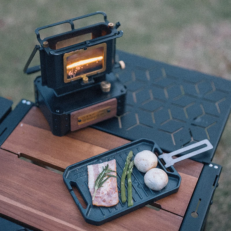 COOUT SPRINGHILL Outdoor Mini Grill Pan Lightweight Camping Portable Spider Oven Grill Pan with Scald Resistant Handles view 6
