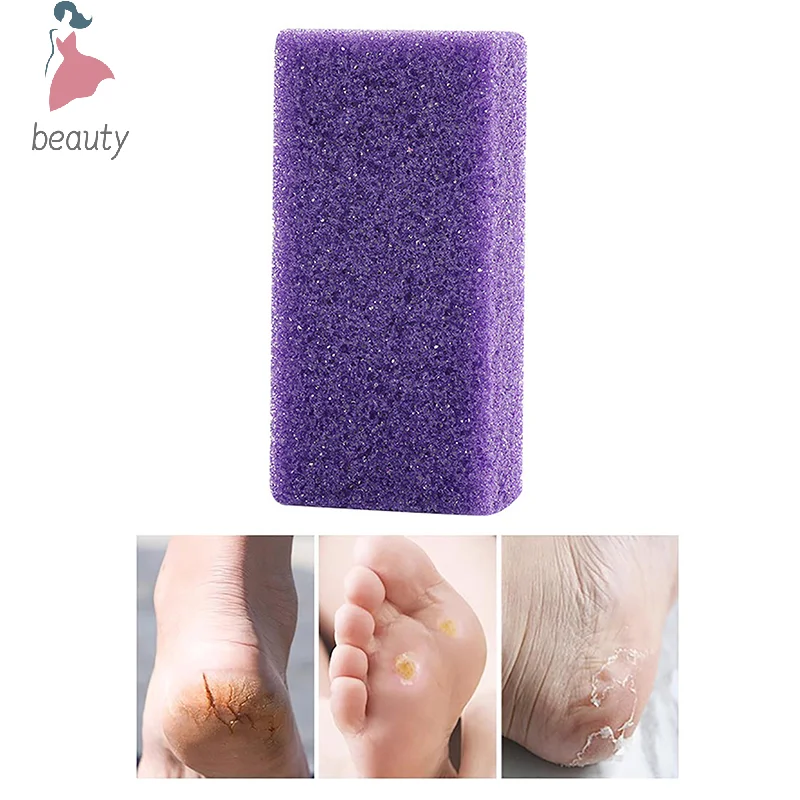 Exfoliate Feet Pedicure Handle Pumice Stone Scraper Foot File Dead Hard Rough Dry Skin Scrub Callus Remover Manual Cracked Heels