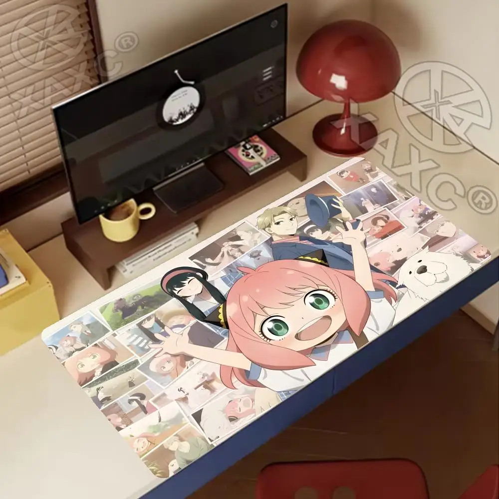 900x400 Spy X Family Mausepad Kawaii Anime Desk Mouse Pad Anya Forger Large Natural Rubber Lock Edge Anti Slip Mousepad XXL XAXC
