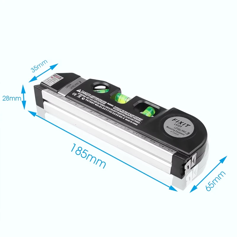 Laser-Nivelliergerät mit Infrarotlinie und Stativ, Multifunktionales Einstellbares Laser-Nivellierkit, Standard-Kreuzlinienlaser mit 8-Fuß-Messband – Detail 8