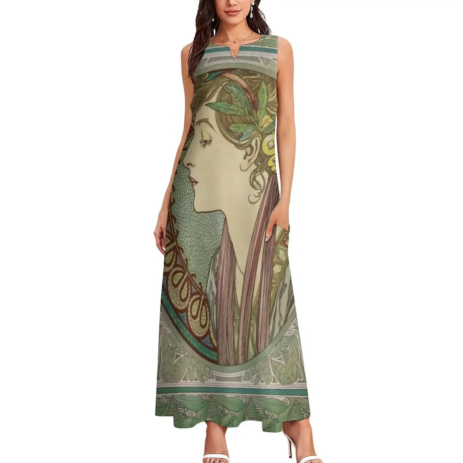 Abito lungo Laurel by Mucha, abito da ballo, abito da compleanno per donna, abito elegante di lusso