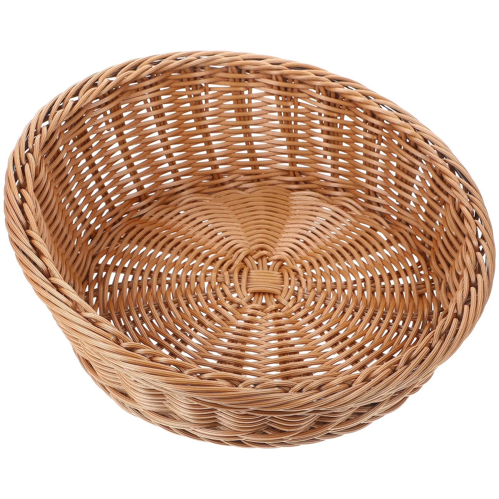 Rattan Slant Basket Woven Storage Fruit Organizer Vegetable Holder Multi-function