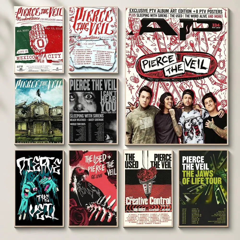 band Pierce The Veil Poster Poster, Wall Decor Art Print, Abstract Wall Decor Art Print for Living Room