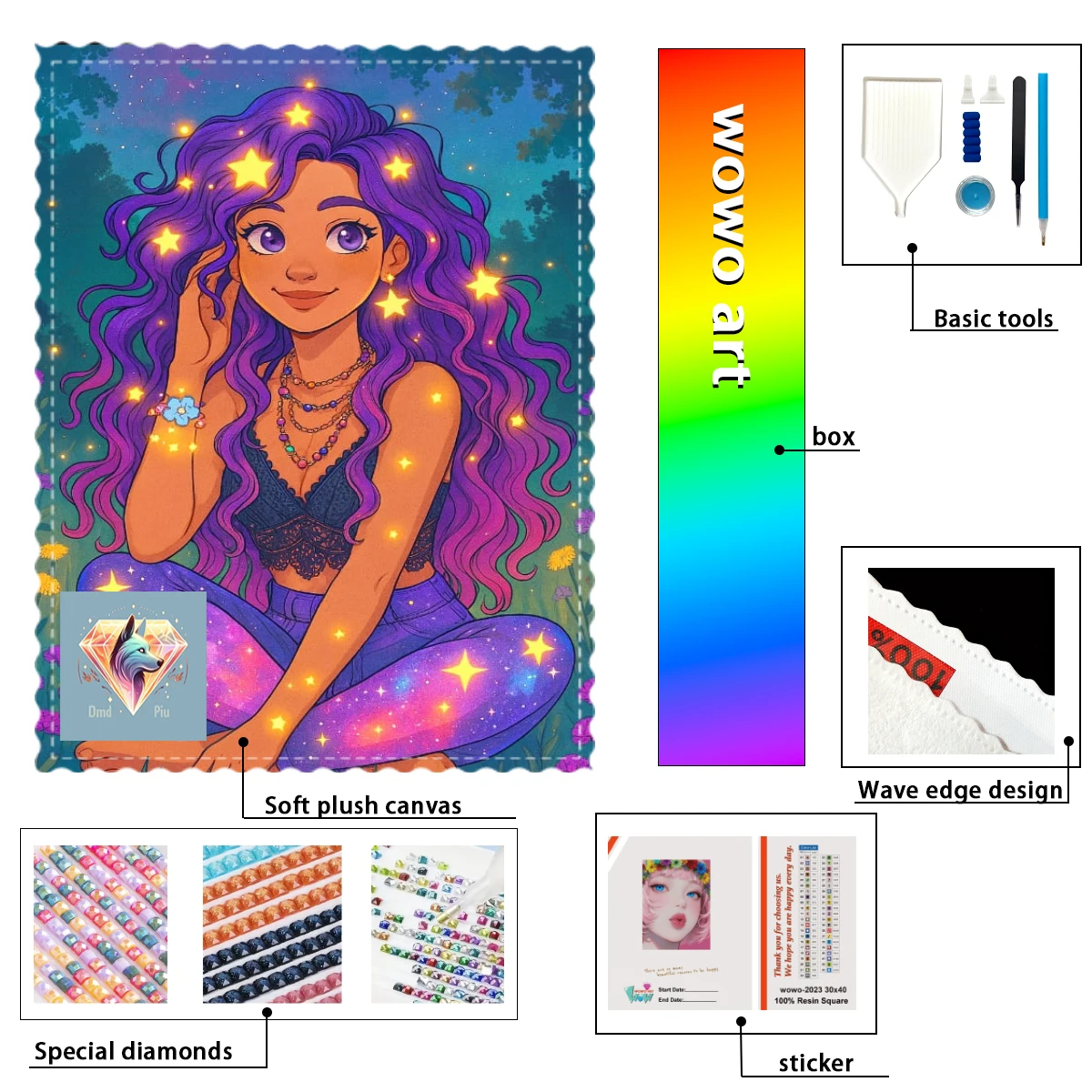 

【Piu Diamond Art】Brillando 100% resin FD+ab+cr Diamond Stamping Kit Perfect Masterpiece worth Buying