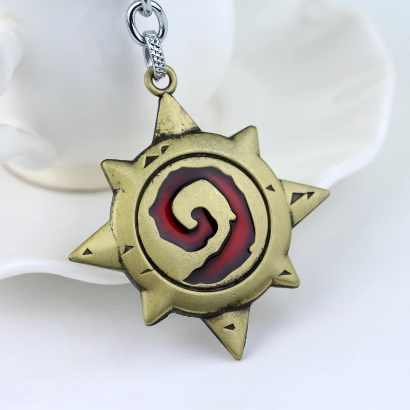 WOW Hearthstone: Heroes of Warcraft Key Chains 3D Hearthstone Keyring Vintage Metal Keychain For Men Gift