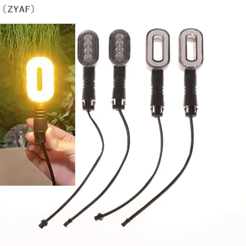 [2 قطعة دراجة بدوره إشارة القرن الضوء الخلفي 36 فولت/48 فولت/60 فولت/72 فولت الدراجة ضوء مصباح تحذير خنق كهربائي دراجة نارية سكوتر أجزاء #2