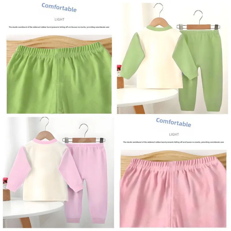 2026 Herbst- und Winter-Kinder-Pyjama-Sets, Weiche, Bequeme, Verdickte Warme Hauskleidung für Jungen, Langarm-Schlafanzüge – Detail 6
