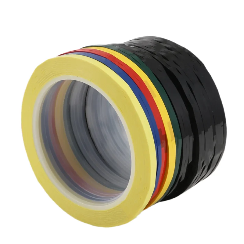 

24 Rolls Whiteboard Thin Tape 216 Feet Per Roll 1/8 Inch Art Graphic Chart Grid Electrical Tape Dry Erase Tape, 6 Colors