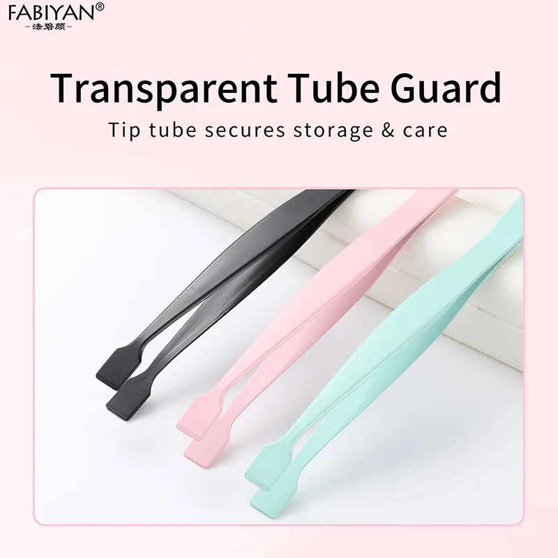 Pęsety do przedłużania rzęs ze stali nierdzewnej z płaską główką, klipsy do przedłużania sztucznych rzęs, precyzyjne pęsety do makijażu.