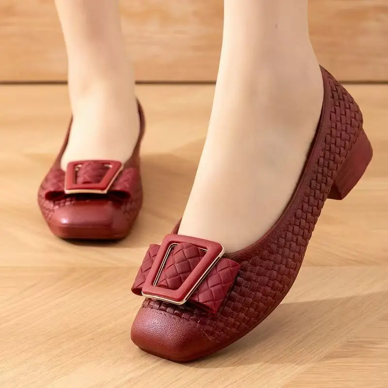 women-low-heel-waterproof-work-shoes-spring-summer-new-soft-sole-non-slip-shallow-slip-on-square-toe-nude-shoes-commuter-shoes